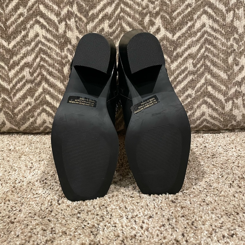 Dolce Vita square toe bootie black with chain padded sole 3” heel 9.5 Kodye - Picture 6 of 9